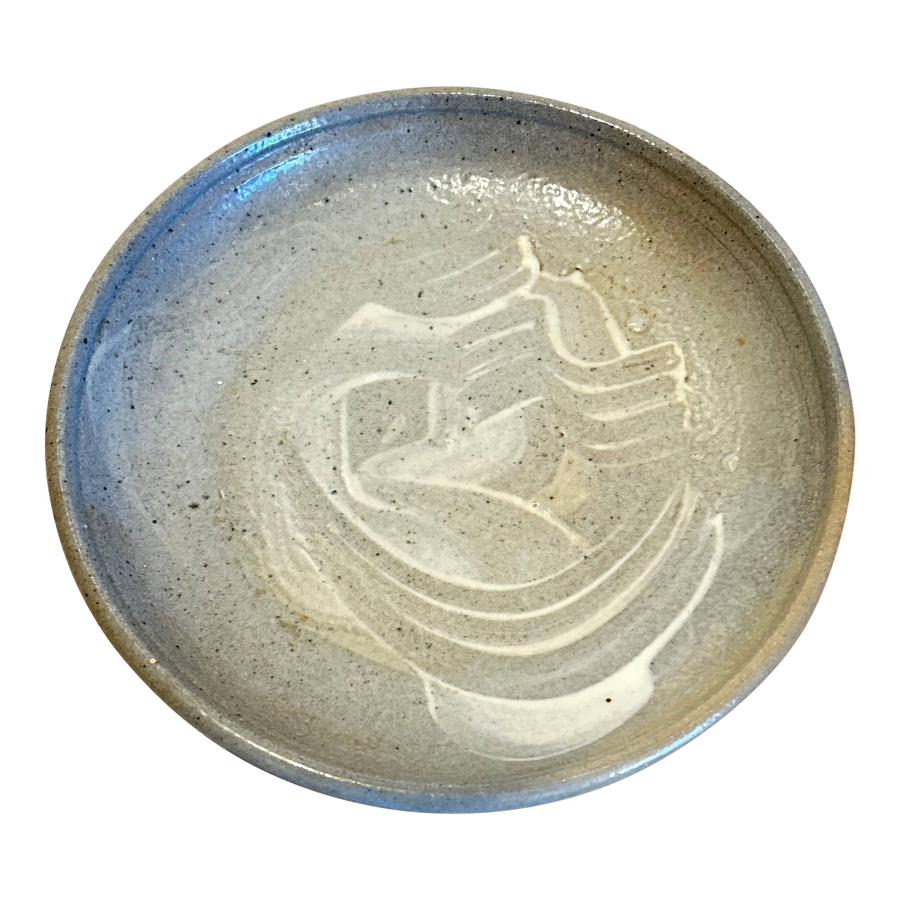 Brushstroke Glazed Pottery Plate