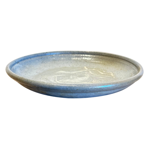 Brushstroke Glazed Pottery Plate