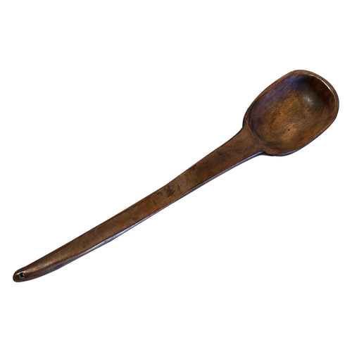 Carved Wood Serving Spoon