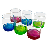 Set of 6 Multicolor Glass Tumblers
