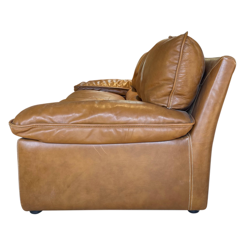 Henry Cooler Leather Three Seater Sofa