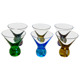 Set of 6 Multicolor Glass Shot Glasses