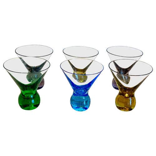 Set of 6 Multicolor Glass Shot Glasses