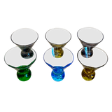 Set of 6 Multicolor Glass Shot Glasses