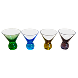 Set of 6 Multicolor Glass Shot Glasses