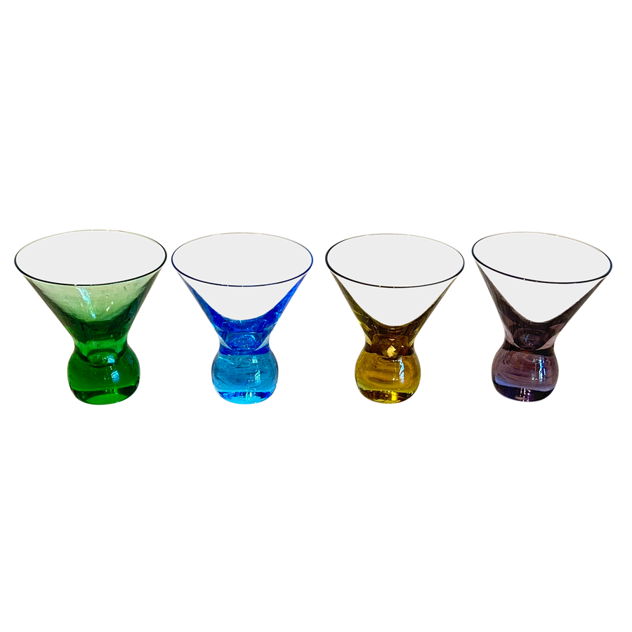 Set of 6 Multicolor Glass Shot Glasses