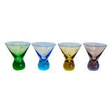 Set of 6 Multicolor Glass Shot Glasses