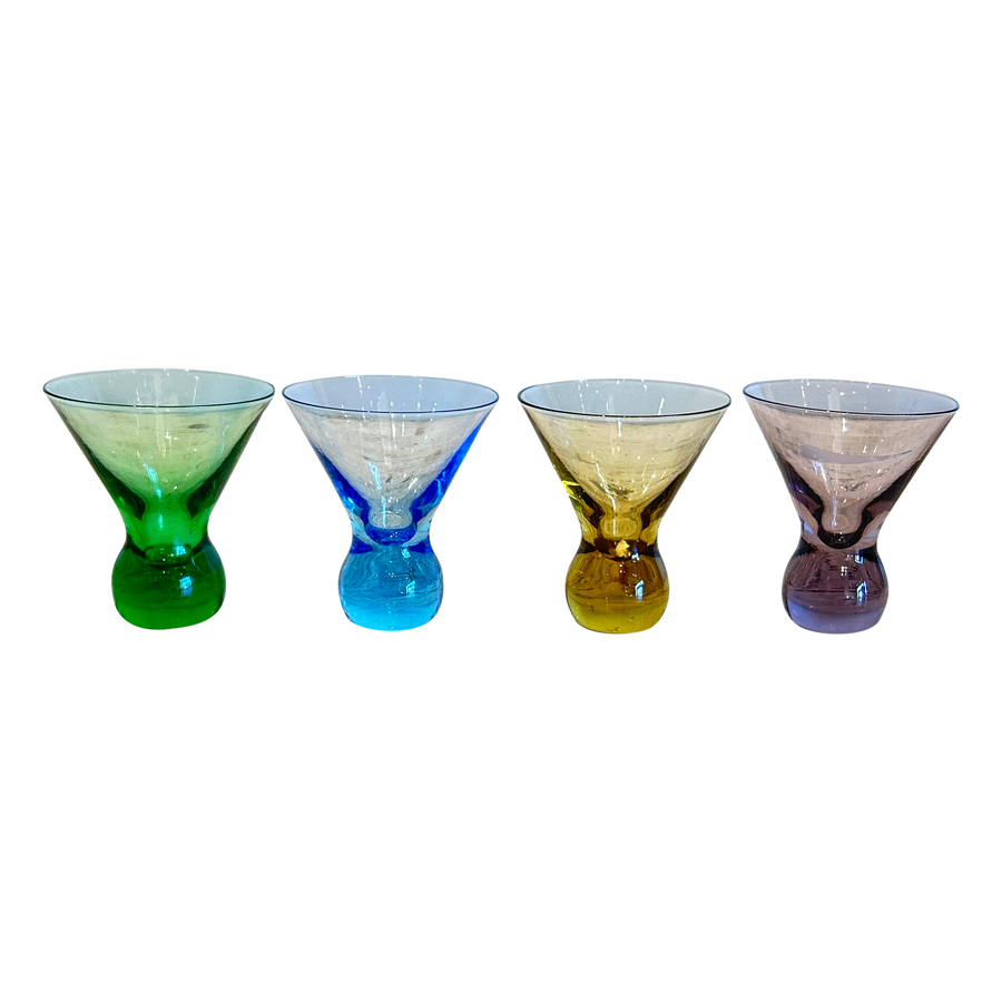 Set of 6 Multicolor Glass Shot Glasses