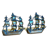 Pair of Brass Ship Bookends