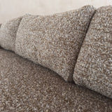 Oak Panel Sofa in Oatmeal Alpaca Bouclé, 1970s