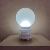 Milk Glass Globe Table Lamp