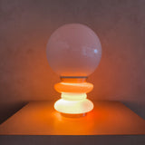 Milk Glass Globe Table Lamp