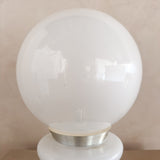 Milk Glass Globe Table Lamp