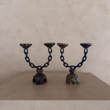 Pair of Vintage Spanish Chain Candle Holders