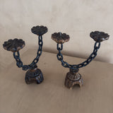 Pair of Vintage Spanish Chain Candle Holders