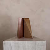 Pair of Mid Century Triangular Wood Bookends