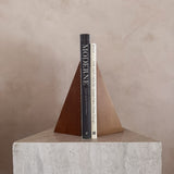 Pair of Mid Century Triangular Wood Bookends