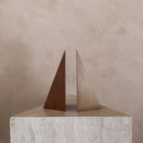 Pair of Mid Century Triangular Wood Bookends