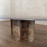 Italian Terracotta Marble Faceted Coffee Table