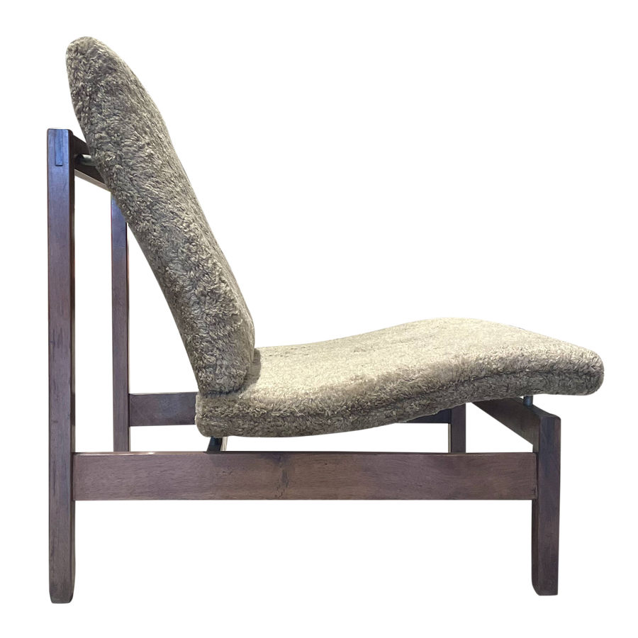 Pair of Wood Frame Sheepskin Chairs