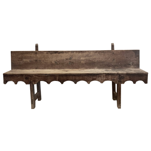 Antique Rustic French Farm Bench