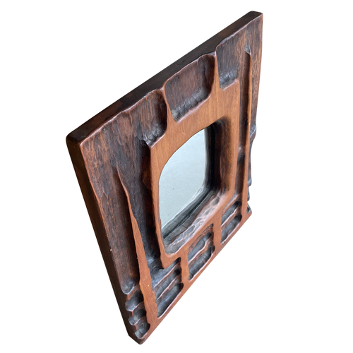 Vintage French Carved Wood Mirror