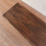 Brutalist Solid Wood Trestle Bench