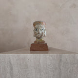 Painted Folk Head Bust