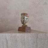Painted Folk Head Bust