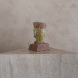 Painted Folk Head Bust