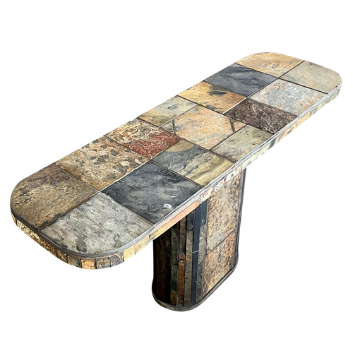 Mixed Stone Tile Console Table