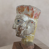 Painted Folk Head Bust