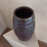 Large Plum Glaze Studio Ceramic Vase