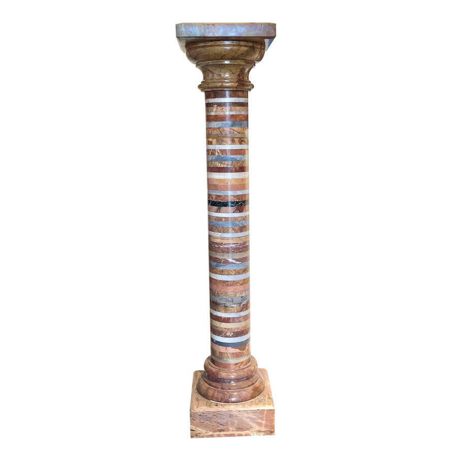 Multicolor Striped Onyx Pedestal