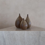 Trio of Speckled Glaze Bud Vases