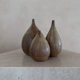 Trio of Speckled Glaze Bud Vases