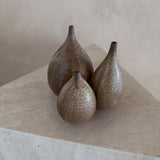 Trio of Speckled Glaze Bud Vases