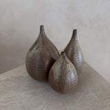 Trio of Speckled Glaze Bud Vases