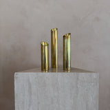 Trio of Brass Candle Holders