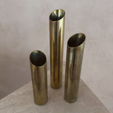 Trio of Brass Candle Holders