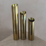Trio of Brass Candle Holders