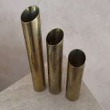 Trio of Brass Candle Holders