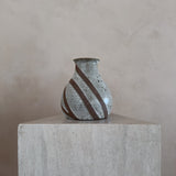Speckled Glaze Spiral Band Studio Pottery Vase