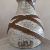 Speckled Glaze Spiral Band Studio Pottery Vase