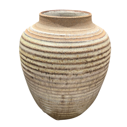 Tan Ribbed Vessel