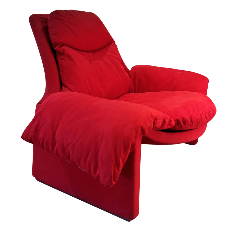 Red P60 Chair by Vittorio Introini for Saporiti Italia