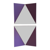 Pair of Vintage French Mod Triangle Mirrors