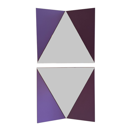 Pair of Vintage French Mod Triangle Mirrors