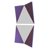 Pair of Vintage French Mod Triangle Mirrors