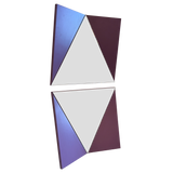 Pair of Vintage French Mod Triangle Mirrors